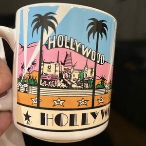 Vintage mug. HOLLYWOOD CALIFORNIA BY ARTIST KAROL WESTERN 1984 rare